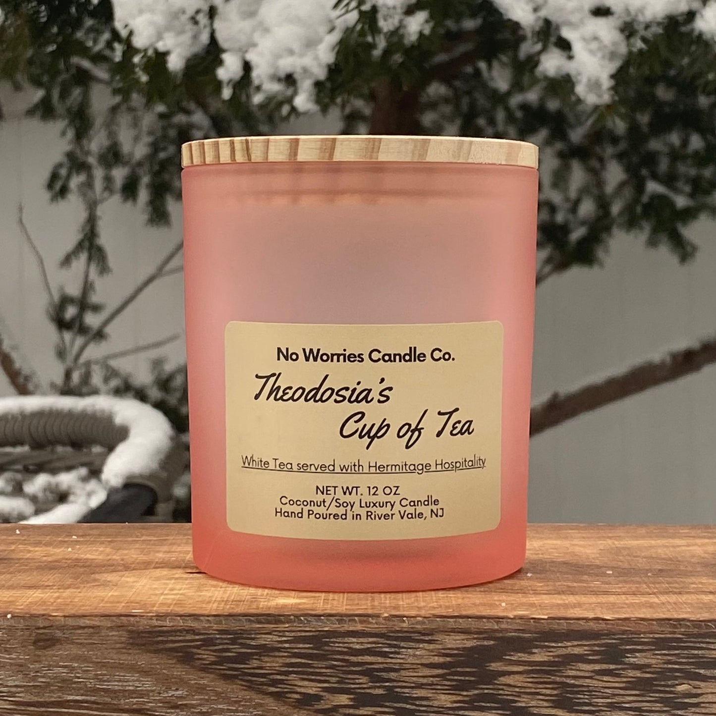 Coconut/Soy Luxury Candle -Theodosia's Cup of Tea - No Worries Candle Co.