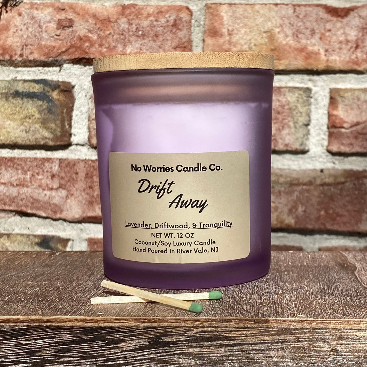 Coconut/Soy Luxury Candle - Drift Away - No Worries Candle Co.