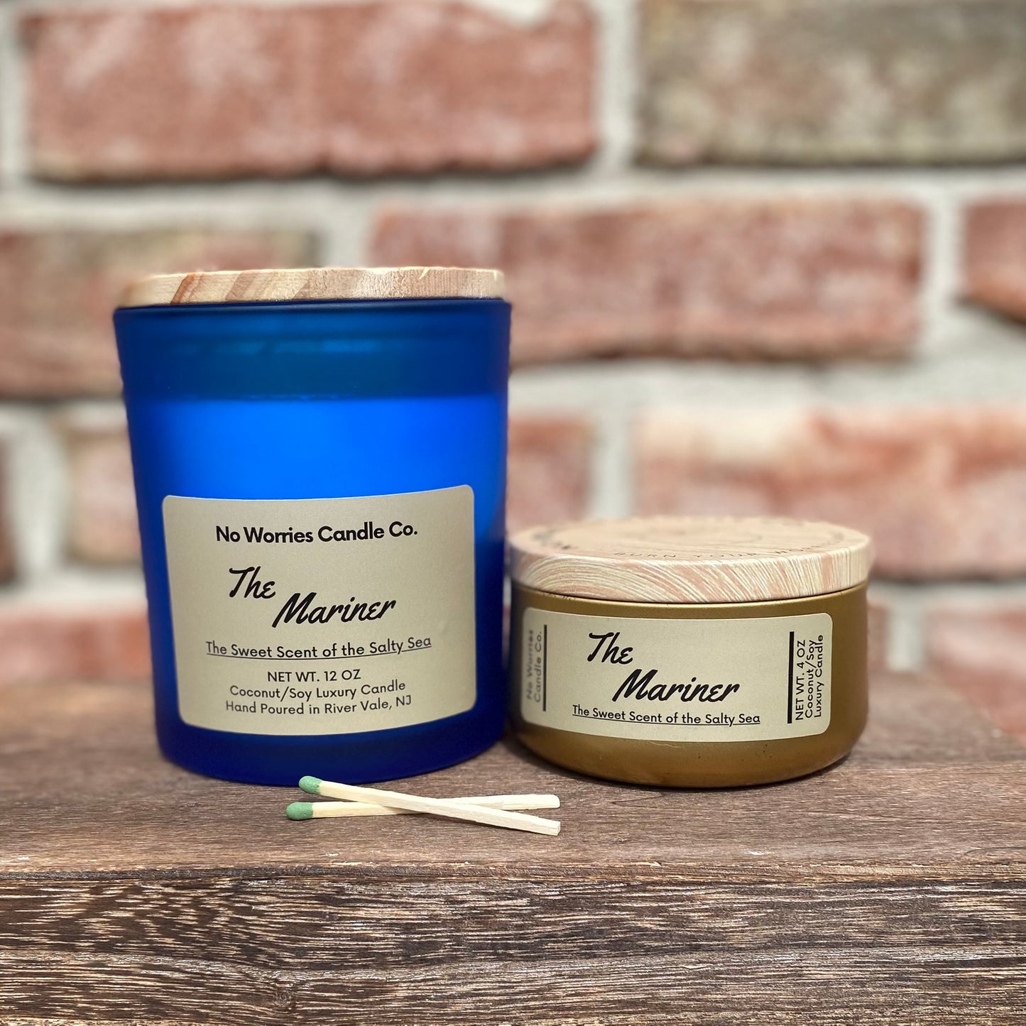 Coconut/Soy Luxury Candle - The Mariner - No Worries Candle Co.