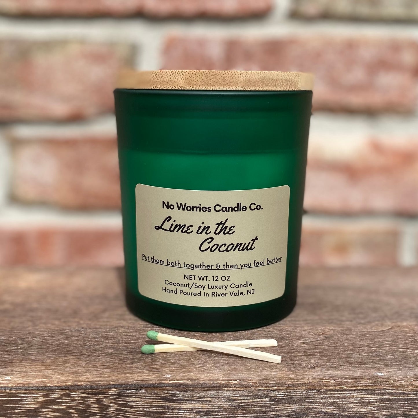 Coconut/Soy Luxury Candle - Lime in the Coconut - No Worries Candle Co.