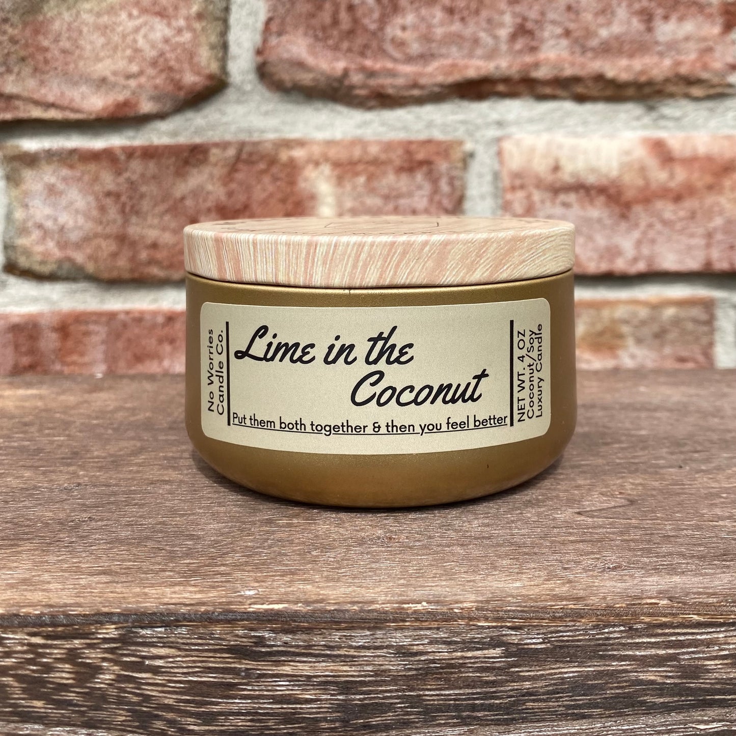 Coconut/Soy Luxury Candle - Lime in the Coconut - No Worries Candle Co.