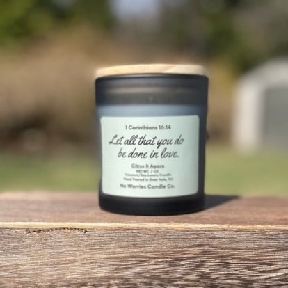 Coconut/Soy Luxury Candle - 1 Corinthians 16:14 (Love/Citrus Agave)
