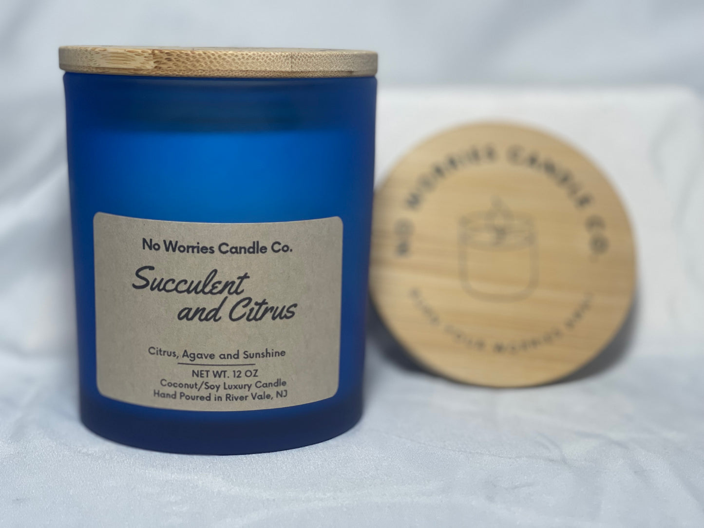 Coconut/Soy Luxury Candle - Succulent and Citrus - No Worries Candle Co.