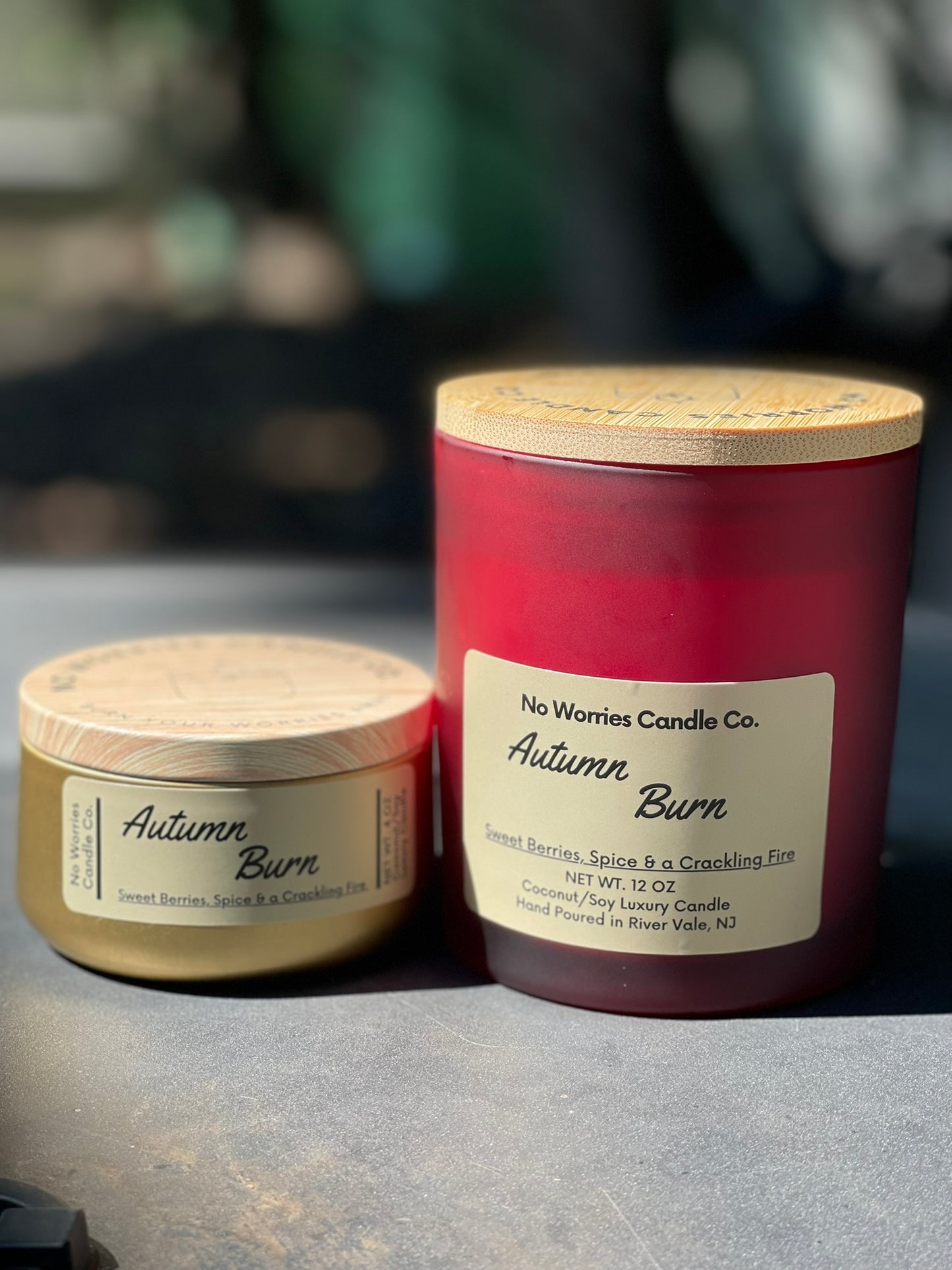 Coconut/Soy Luxury Candle - Autumn Burn - No Worries Candle Co.