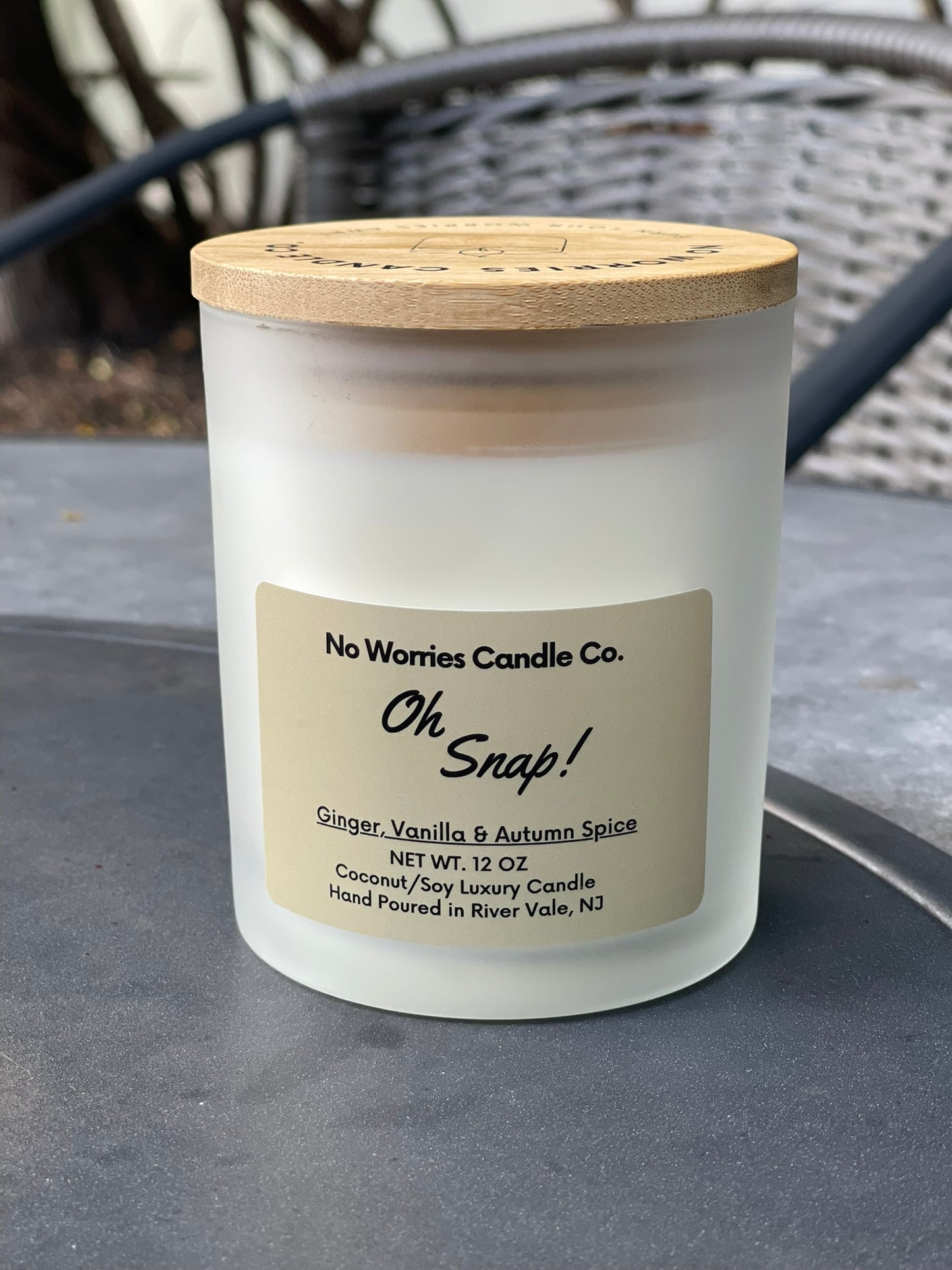 Coconut/Soy Luxury Candle - Oh Snap - No Worries Candle Co.