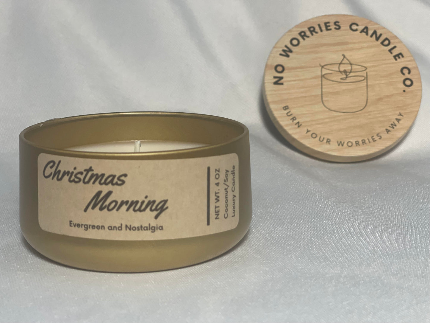 Coconut/Soy Luxury Candle - Christmas Morning - No Worries Candle Co.