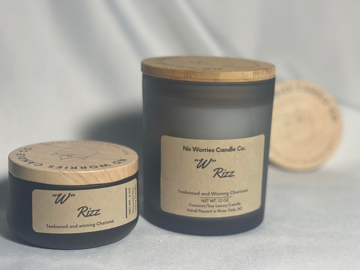 Coconut/Soy Luxury Candle - "W" Rizz - No Worries Candle Co.