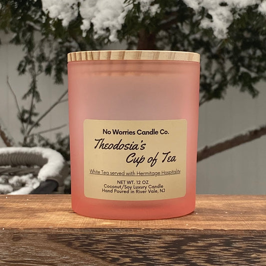 Coconut/Soy Luxury Candle -Theodosia's Cup of Tea - No Worries Candle Co.