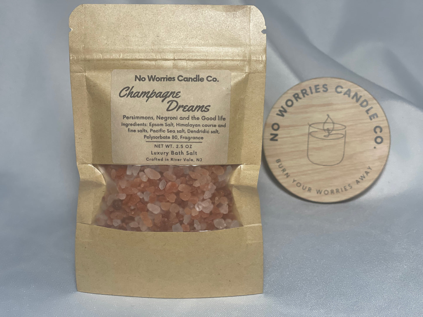 Aromatherapy Bath Salts - Champagne Dreams - No Worries Candle Co.