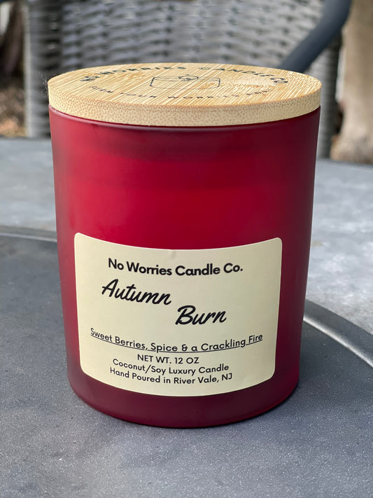 Coconut/Soy Luxury Candle - Autumn  Burn - No Worries Candle Co.